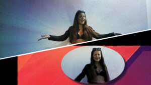 Shine and Strut: Nina’s Flawless Dance in Vinyl Leggings and Heels